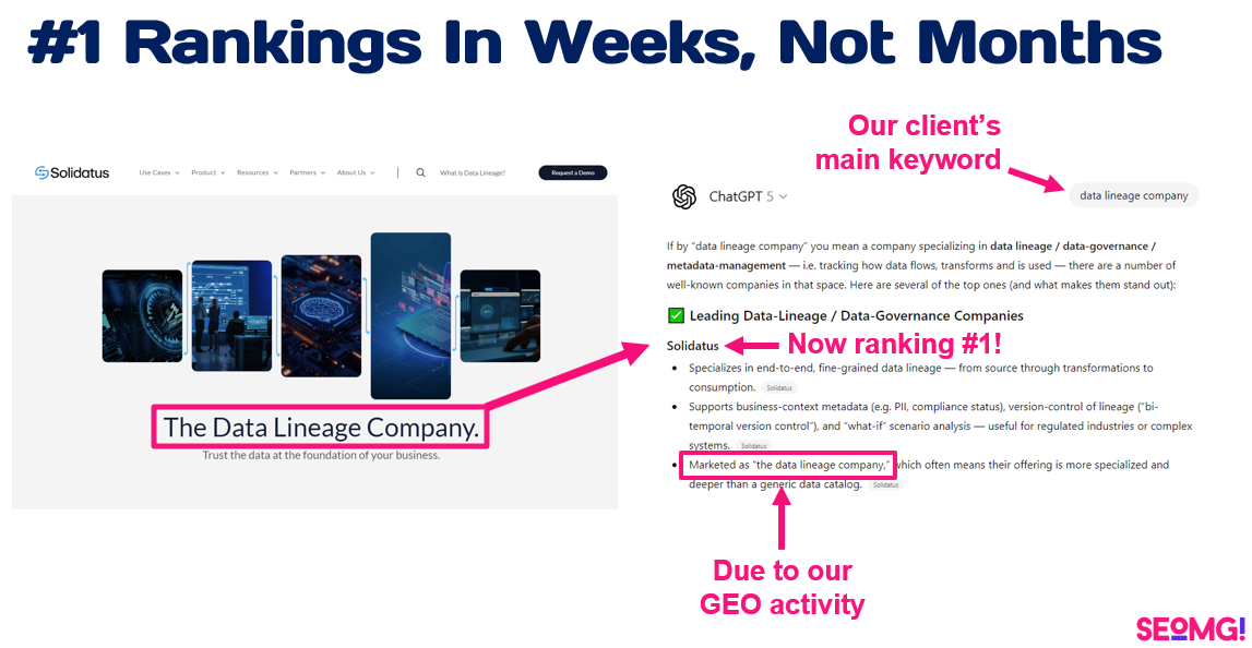 GEO ranking example